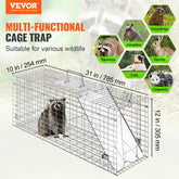 Dimensions 31x10x12 cage trap for cats and wildlife